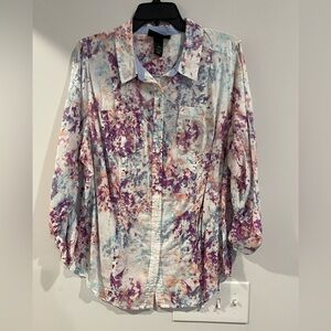 Lane Bryant Multicolor Button Down Shirt